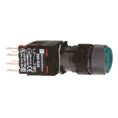 Pulsante luminoso verde D.16 - filoghiera ad impulso - 24V - 1NO+1NC - SCHNEIDER ELECTRIC XB6AW3B5B product photo Photo 01 3XL
