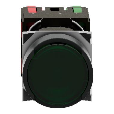 Pulsante luminoso verde D.16 - filoghiera ad impulso - 24V - 1NO+1NC - SCHNEIDER ELECTRIC XB6AW3B5B product photo Photo 04 3XL
