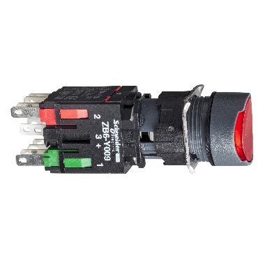 Pulsante luminoso rosso D.16 - filoghiera ad impulso - 24V - 1NC - SCHNEIDER ELECTRIC XB6AW4B2B product photo Photo 01 3XL