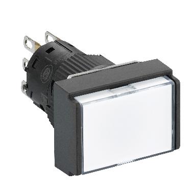 Pulsante luminoso bianco D.16 - filoghiera ad impulso - 24V - 1 NC/NO - SCHNEIDER ELECTRIC XB6EDW1B1P product photo Photo 01 3XL