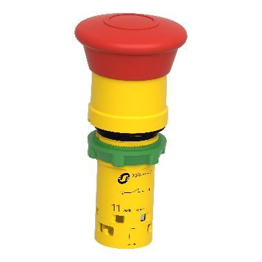 Emergency stop D.22 - red mushroom D.40mm - trigger latching push-pull 1NC - SCHNEIDER ELECTRIC XB7NT842 product photo Photo 05 3XL