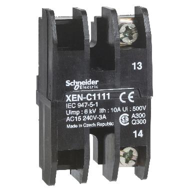 Contatto pulsantiera pensile 240 VAC 3A XAC - SCHNEIDER ELECTRIC XENC1111 product photo Photo 01 3XL
