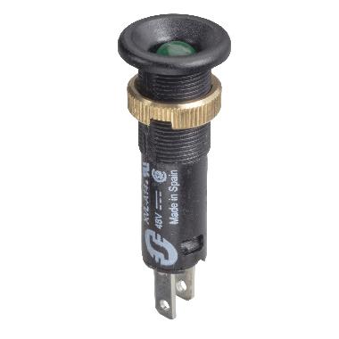 Lampada spia D.8- IP40 - verde - LED sporgente - 24V - faston - SCHNEIDER ELECTRIC XVLA133 product photo Photo 01 3XL