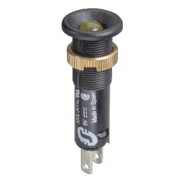 Lampada spia D.8 - IP40 - gialla arancio - LED sporgente - 24V - faston - SCHNEIDER ELECTRIC XVLA135 product photo Photo 01 3XL