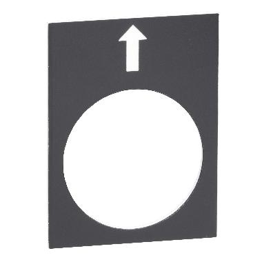 Etichetta - 30 x 40mm - nera - sx o lento - SCHNEIDER ELECTRIC ZB2BY2910 product photo Photo 01 3XL