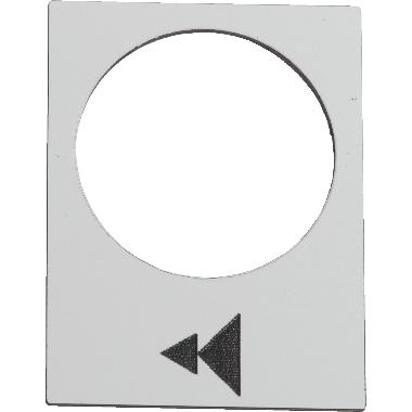 Etichetta - 30x40mm - bianco - sollevamento o destra, lento-veloce - SCHNEIDER ELECTRIC ZB2BY4903 product photo Photo 01 3XL