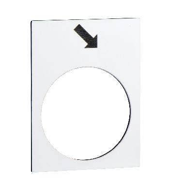 Etichetta - 30 x 40mm - bianca - avanti, lento - SCHNEIDER ELECTRIC ZB2BY4913 product photo Photo 01 3XL