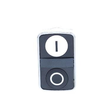 Testa pulsante doppio D. 22  - bianca + nera - 0/I - IP66 - SCHNEIDER ELECTRIC ZB4BA7121 product photo Photo 05 3XL
