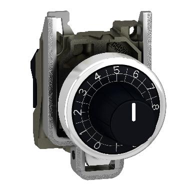 Testa per potenziometro D. 22  - nero - per asse 6.35 mm - SCHNEIDER ELECTRIC ZB4BD922 product photo Photo 01 3XL