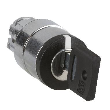 Testa selettore D.22 - 3 posizione - chiave nera - estrazione chiave tutte pos. - SCHNEIDER ELECTRIC ZB4BG0F022 product photo Photo 01 3XL
