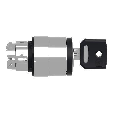 Testa selettore D.22  - 3 posizione - chiave azzurra - estrazione chiave tutte pos - SCHNEIDER ELECTRIC ZB4BG0F046 product photo Photo 08 3XL