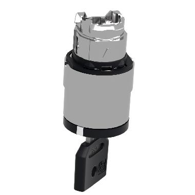 Testa selettore D.22 - 2 posizione - chiave rossa - estrazione chiave a sx - SCHNEIDER ELECTRIC ZB4BG2F034 product photo Photo 01 3XL