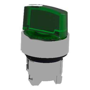 Testa selettore luminoso - 2 posiz.ioni D.22 - verde- per LED universale - SCHNEIDER ELECTRIC ZB4BK1433 product photo Photo 05 3XL