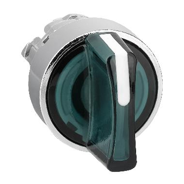 Testa selettore luminoso - 3 posizioni D.22 - verde- per LED universale - SCHNEIDER ELECTRIC ZB4BK1733 product photo Photo 01 3XL