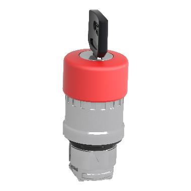 Testa pulsante D.22 -sblocco a chiave - fungo D.30 - rossa - Ronis 455 - SCHNEIDER ELECTRIC ZB4BS934 product photo Photo 05 3XL