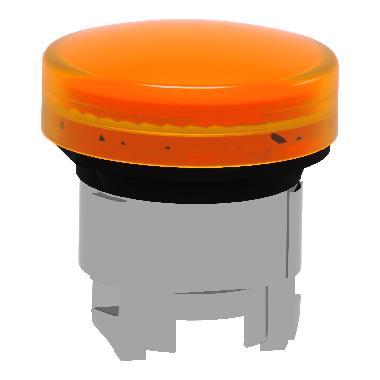 Testa lampada spia D.22 gemma liscia arancione- per LED universale - inserimento etichette - SCHNEIDER ELECTRIC ZB4BV053E product photo Photo 05 3XL