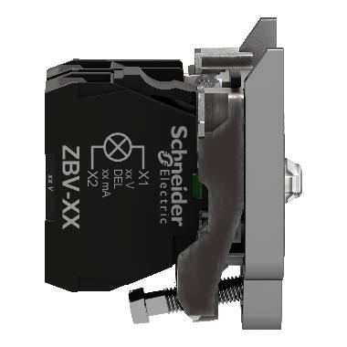 Corpo per pulsante luminoso D.22 - LED universale 1NC-24Vac/dc - SCHNEIDER ELECTRIC ZB4BW0B12 product photo Photo 08 3XL