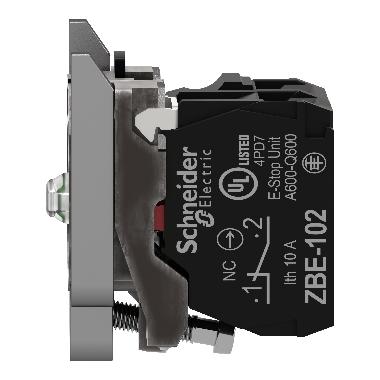 Corpo per pulsante luminoso D.22 - LED universale 1NC-24Vac/dc - SCHNEIDER ELECTRIC ZB4BW0B12 product photo Photo 09 3XL