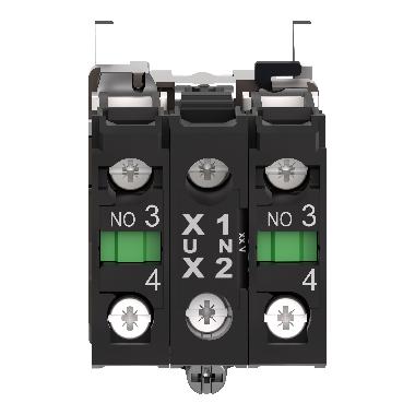 Corpo per pulsante luminoso D.22 - LED universale 2NO-24Vac/dc - SCHNEIDER ELECTRIC ZB4BW0B13 product photo Photo 04 3XL