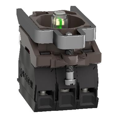 Corpo per pulsante luminoso D.22 - LED universale 1NO+1NC -24Vac/dc - SCHNEIDER ELECTRIC ZB4BW0B15 product photo Photo 05 3XL