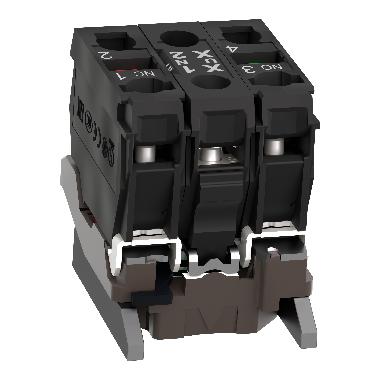 Corpo per pulsante luminoso D.22 - LED universale 1NO+1NC -24Vac/dc - SCHNEIDER ELECTRIC ZB4BW0B15 product photo Photo 07 3XL