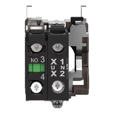 Corpo per pulsante luminoso D.22  - LED universale - 230Vac - 1NO - SCHNEIDER ELECTRIC ZB4BW0M11 product photo Photo 04 3XL