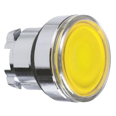Testa pulsante luminoso giallo D.22 - per LED universale - SCHNEIDER ELECTRIC ZB4BW383 product photo Photo 01 3XL