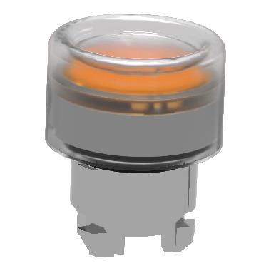 Testa pulsante luminoso D.22  - arancione - per LED universale - SCHNEIDER ELECTRIC ZB4BW553 product photo Photo 05 3XL