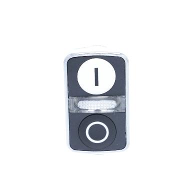 Testa pulsante doppio D.22  - bianca + nera - 0/I - SCHNEIDER ELECTRIC ZB4BW7A1721 product photo Photo 05 3XL