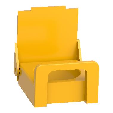 Dispositivo di blocco D.22 mm - GIALLO - SCHNEIDER ELECTRIC ZB4BZ65 product photo Photo 03 3XL