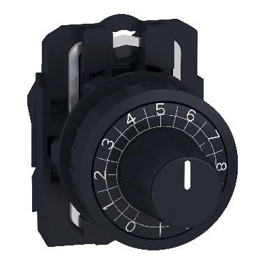 Testa per potenziometro D.22 - nero - per asse 6 mm - SCHNEIDER ELECTRIC ZB5AD912 product photo Photo 01 3XL