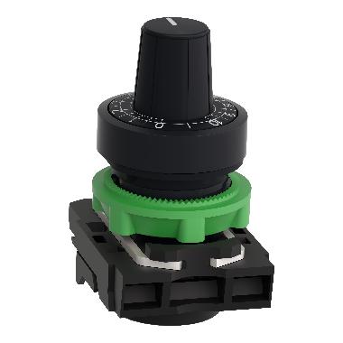 Testa per potenziometro D.22 - nero - per asse 6 mm - SCHNEIDER ELECTRIC ZB5AD912 product photo Photo 05 3XL