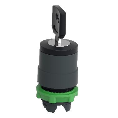 Testa selettore chiave  D.22 - 3 posizioni - Ronis 455 - estrazione chiave tutte posizioni - SCHNEIDER ELECTRIC ZB5AG0 product photo Photo 05 3XL