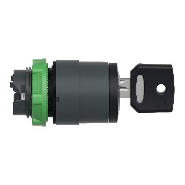 Testa selettore chiave  D.22 - 3 posizioni - Ronis 455 - estrazione chiave tutte posizioni - SCHNEIDER ELECTRIC ZB5AG0 product photo Photo 08 3XL