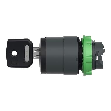 Testa selettore chiave  D.22 - 3 posizioni - Ronis 455 - estrazione chiave tutte posizioni - SCHNEIDER ELECTRIC ZB5AG0 product photo Photo 09 3XL