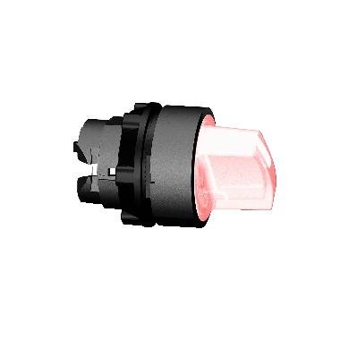 Testa selettore luminoso - 2 posizione D.22 - rosso- per LED universale - SCHNEIDER ELECTRIC ZB5AK1243 product photo Photo 01 3XL