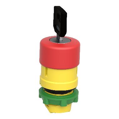 Testa fungo arresto emergenza D.30  - a chiave D.22 - rossa - Ronis 455 - SCHNEIDER ELECTRIC ZB5AS934 product photo Photo 05 3XL