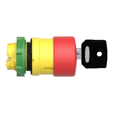 Testa fungo arresto emergenza D.30  - a chiave D.22 - rossa - Ronis 455 - SCHNEIDER ELECTRIC ZB5AS934 product photo Photo 08 3XL