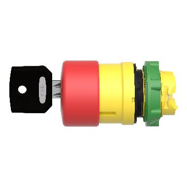 Testa fungo arresto emergenza D.30  - a chiave D.22 - rossa - Ronis 455 - SCHNEIDER ELECTRIC ZB5AS934 product photo Photo 09 3XL