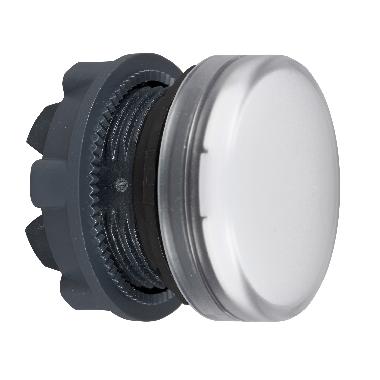 Testa lampada spia D.22 - circolare - gemma liscia bianca - SCHNEIDER ELECTRIC ZB5AV01 product photo Photo 01 3XL