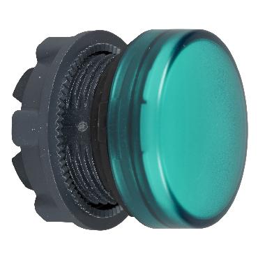 Testa lampada spia D.22 - circolare - gemma liscia verde- per LED universale - SCHNEIDER ELECTRIC ZB5AV033 product photo Photo 01 3XL