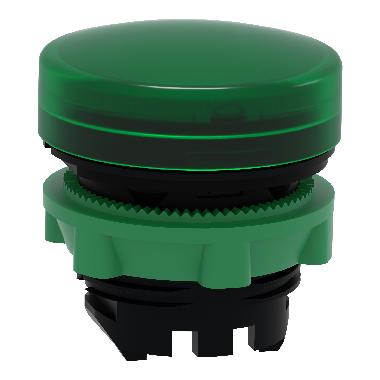 Testa lampada spia D.22 - circolare - gemma liscia verde- per LED universale - SCHNEIDER ELECTRIC ZB5AV033 product photo Photo 05 3XL