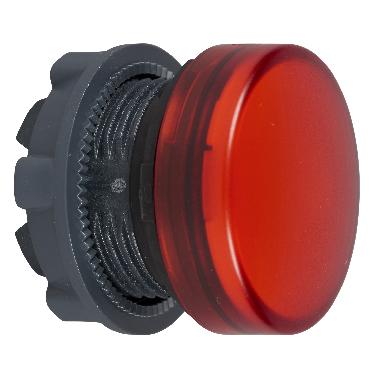 Testa lampada spia D.22 - circolare - gemma liscia rossa- per LED universale - SCHNEIDER ELECTRIC ZB5AV043 product photo Photo 01 3XL