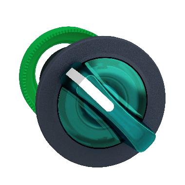 Testa selettore luminoso verde 2 posizioni D.30 - filopannello  - per LED universale - SCHNEIDER ELECTRIC ZB5FK1233 product photo Photo 01 3XL