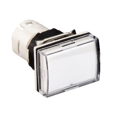 Testa lampada spia D.16 - rettangolare - 5 colori - gemma liscia bianca - SCHNEIDER ELECTRIC ZB6DV1 product photo Photo 01 3XL
