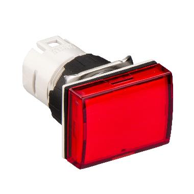 Testa lampada spia D.16 - rettangolare - 5 colori - gemma liscia rossa - SCHNEIDER ELECTRIC ZB6DV4 product photo Photo 01 3XL