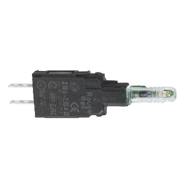 Corpo lampada spia - ZB6 - LED integrato verde - 12-24 V - SCHNEIDER ELECTRIC ZB6EB3B product photo Photo 01 3XL