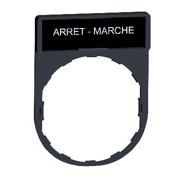 Porta etichetta 30 X 40mm - per unit?  D.22 - con etichetta ARRESTO-MARCIA - SCHNEIDER ELECTRIC ZBY2166 product photo Photo 01 3XL