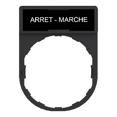 Porta etichetta 30 X 40mm - per unit?  D.22 - con etichetta ARRESTO-MARCIA - SCHNEIDER ELECTRIC ZBY2166 product photo Photo 06 3XL