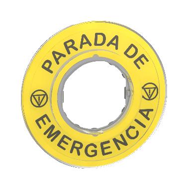 Etichetta circolare D.60 per arresto emergenza  PARADA DE EMERGENCIA/logo ISO13850 - SCHNEIDER ELECTRIC ZBY9420 product photo Photo 01 3XL
